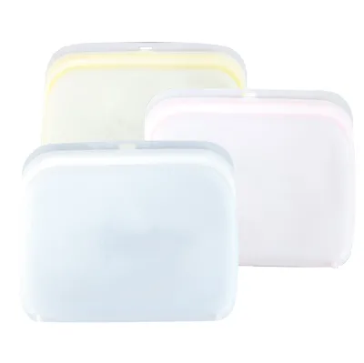 Food Grade Reusable Silicone Food Bag Kids Snack Freezer Silicone Bag