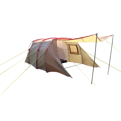 Grey Large Dome Kit Structure Space 10 Persons Family Travel Party Outdoor Waterproof Camping Large Tunnel Tent