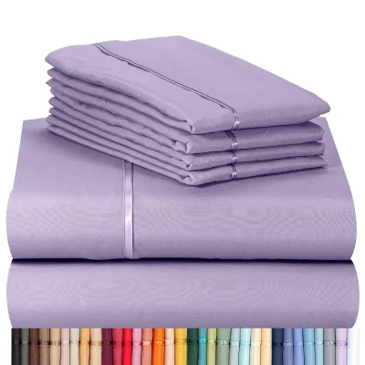100% Cotton Percale White Flat Sheet & Pillowcase Sets Egyptian Cotton Linen Sheets
