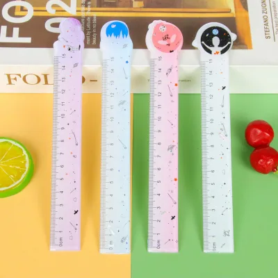 Cute Styling Ruler School Stationery Prize Drawing Measurement Tool Creative Cartoon Plastic Ruler