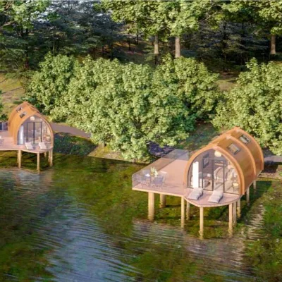 Boat House Homestay Starship Model Movable Food-grade Rotational Molding Material Tourist Attraction & Camping Activity Room