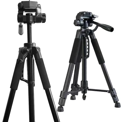 Professional 170 cm Flexible Aluminum Ring Light Tripod Stand Flip/Twist Lock Portable 4-Leg Design 10kg Load Capacity 62cm