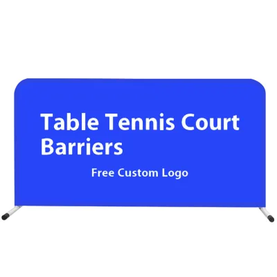 Tournament Table Tennis Barrier Double Sided Advertising Print 25mm Galvanized Tube Plastic Retractable Indoor Customized Logo
