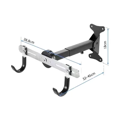 Factory Direct Mountain Bike Folding Hook Wall Hanger, Indoor Wall Hanger Display Rack