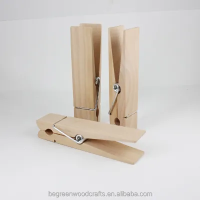 6 Inch Large Jumbo Wooden Clips Wooden Clothes Pin Strong Clothespins Great for Crafts Art Projects