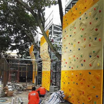 The Best Outdoor Fitness Equipments With Fiberglass Climbing Wall With CE and ROHS!