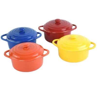 Fashion Style Household Modern Design Colorful Mini Ceramic Casserole