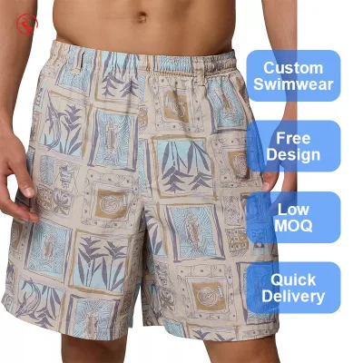 Custom Swimming Shorts Fabric Luxury Swim Trunks for Men