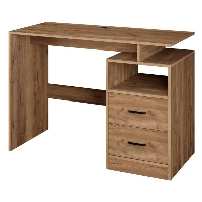 Wooden Mdf Home Staff Office Secretary Bedroom H Shaped Furniture Desktop Computer Desk Table With Attached Drawer