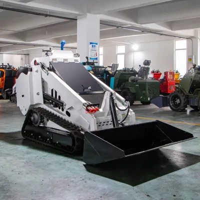 Space Saving Cheap Price Compact Track Loader Mini Skid Steer Loader with Landscape Rake Tree Spade for Agriculture / Farm