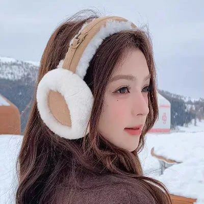 Outdoor Cold Protection Fur Earmuffs Soft Plush Fluffy Headband Earmuff Winter
