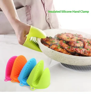 Food Grade Silicone Mini Oven Mitts Heat Resistant Pinch Grips Non-slip Potholder for Cooking Baking BBQ BPA Free