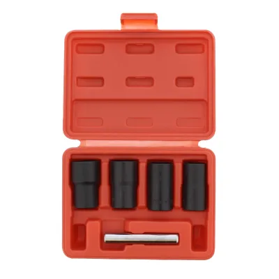 IFIXPRO Industrial 5-Piece Bolt Screw Remover Tools Secure Grip Bite HRC 50-53 1/2-inch Drive Black Metal/Plastic Wholesale