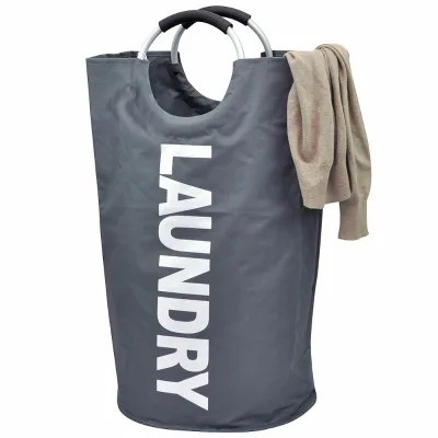 Collapsible Oxford Fabric Laundry Hamper Foldable Canvas Bathroom Cloth Basket Handles for Storage Home Wardrobe for Bag Storage