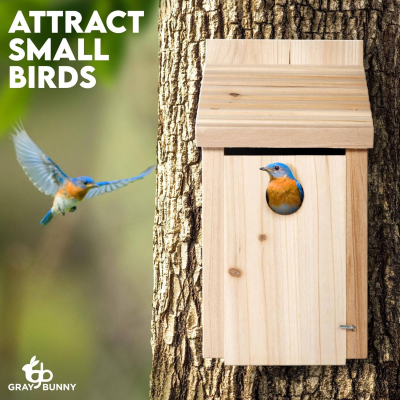 Bluebird Houses for Outside - Cedar Birdhouses for Outdoors for Blue Birds