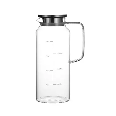 Factory Price Large Capacity High Borosilicate Glass Water Pitcher With Wide Handle