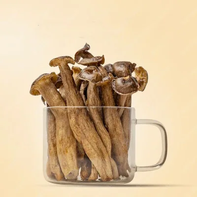 Healthy Fried Salty Crispy Antler Mushroom Chips | Hard Texture Bag | Fruit & Vegetable Snacks | OEM Bulk Supplier