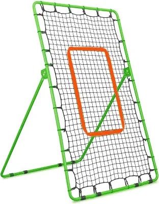 Lacrosse Bounce Back Net 51\"x 67\" Pitching Rebounder for Lacrosse Baseball and Softball Training Field Equipment