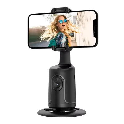 Intelligent 360 Tracking Tripod for Remote Control Rechargeable Selfie Stand for Video Live Streaming Three-