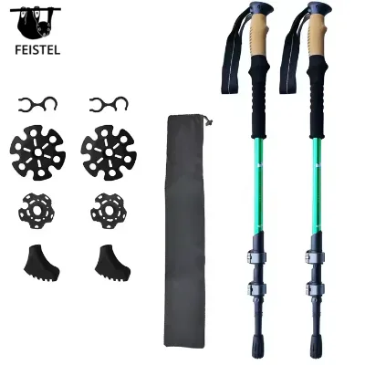 Lightweight Quick Lock Telescopic Hiking Poles with Cork Grips