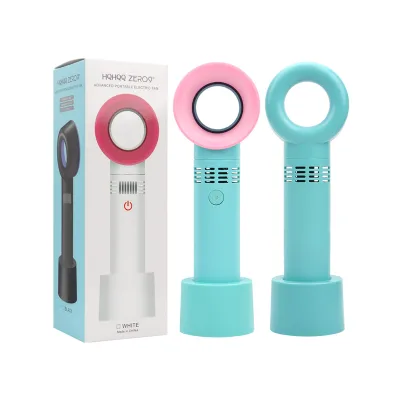 Beauty Eyelash Glue Dryer Mini Fan Handheld Leafless Fan 3 Files with Base Electric Rechargeable Mini Fan