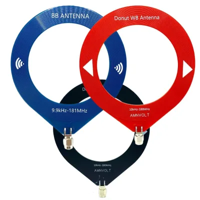 10kHz-180MHz Medium Wave Shortwave Donut WB Antenna with Low Impedance Converter and Mini Ring Module