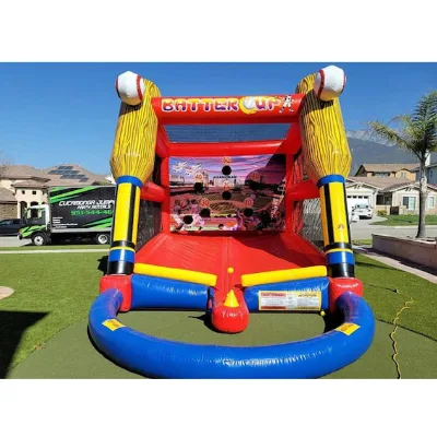 Outdoor Playground Carnival Inflatable Batter up Teeball Game Inflatable Baseball Batting Practice Game Sport Game