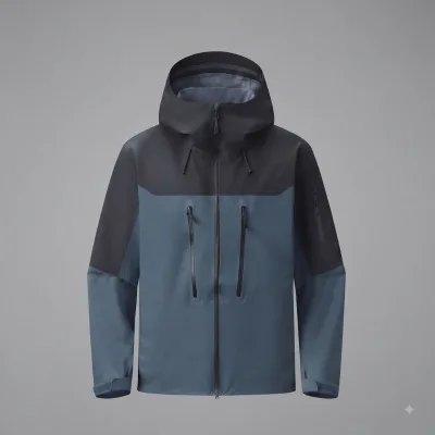 Ultra Thin Coated Waterproof Windproof Color Block Hooded Jacket Zip-Off Liner Outdoor Hiking Travel Custom OEM Factory Direct