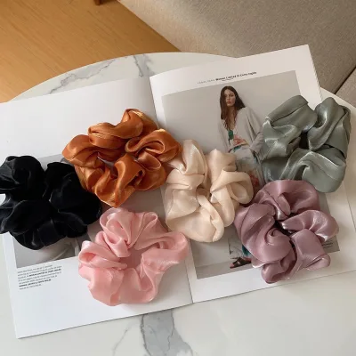 Dowell Custom logo and Size Silk Head Wraps Silk Srunchies Multiple Colors High Quality