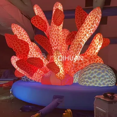 Custom Decorative Sea Grass Flower Led Inflatable Coral Inflatable Artificial Coral for Stage Decoration