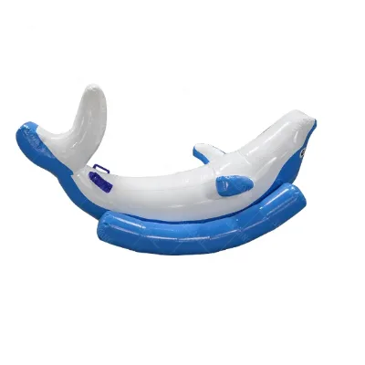 Hot Sale Air Sealed Inflatable Pirate Ship Toys Totter Inflatable Viking Rocking Seesaw Seat Boat for Kids and Adults Outdoor