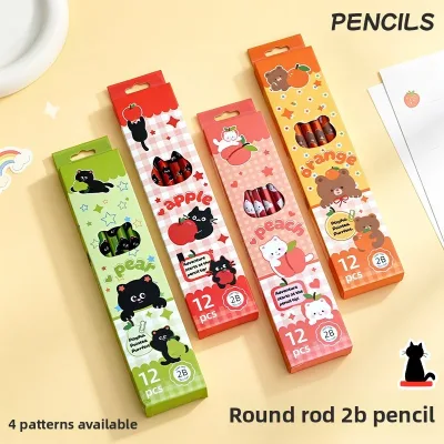 Cartoon Wooden Pencil Elementary School Stationery Cute Writing Practice Pencils Kids Kindergarten Gift Wholesale Pencil Set