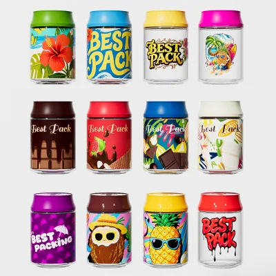 Vibrant 3.5G Flower Storing Child Resistant Airtight Custom Printed Wide Mouth Plastic Container for Storage