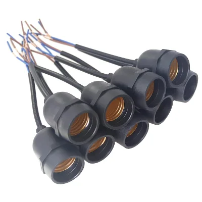 Factory Outlet E26 E27 Waterproof Base Light Lamp Sockets Fully Sealed Rainproof Bulb Copper Core Lamp Holder