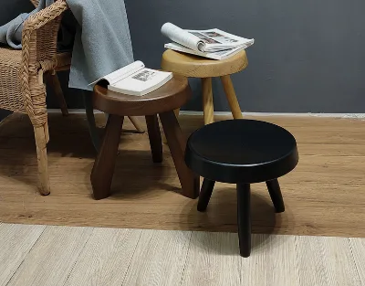 Factory Direct Japanese Style Wooden Stools Multi Size Solid Wood Stool