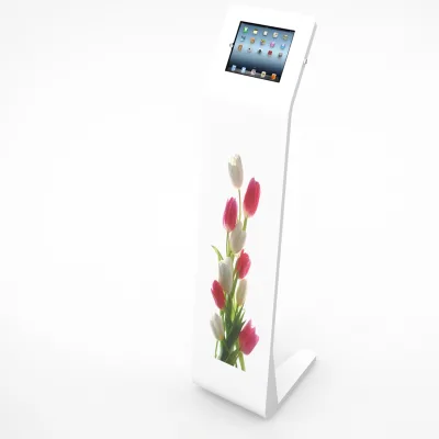 Floor Standing Tablet Kiosk Stand with Large Logo Printing Area