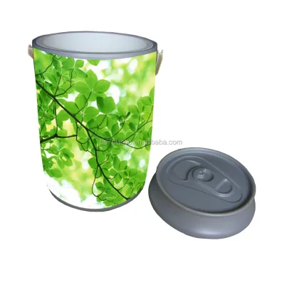 Plastic Round Cylinder Shaped Can Cooler Beer Barrel