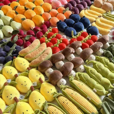 Hot Sale Cartoon Vegetables Plush Toy Custom Plush Keychain Cabbage Broccoli Plush Keychain Blind Box Plush Pendant for Bag
