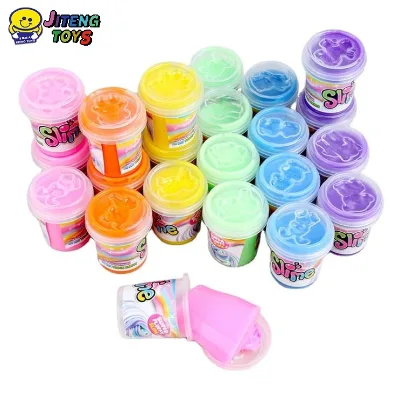 JITENG New Arrival 4 Colors Play Slime Educational Toys Toy Playdough Black Can