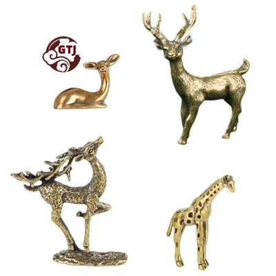 Christmas Deer Solid Brass Sika Deer Elk Ornaments CA730 Brass Cast Ornament
