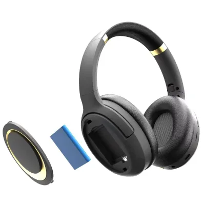 Headphone Replaceable Battery Stereo Headset With Mic