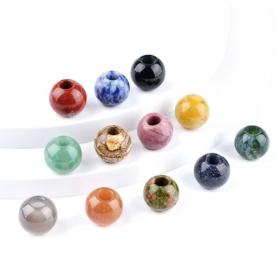 Wholesales 14mm Natural Rose Quartz Beads Healing Stones Free Collocation Bead Bracelets Pendant Necklace for DIY Gifts