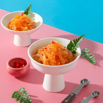 Seasoned Jellyfish Shreds Collagen Rich Seafood Sushi Salted Frozen Seasoned Jellyfish Salad With Vegetables