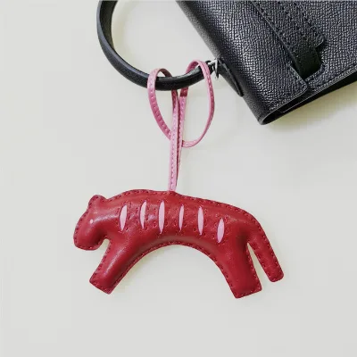 Versatile New Animal Little Tiger Cartoon Design High Quality Customizable Color/Size Women's Bag & Car Key Leather Keychain