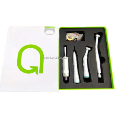 Hot Sale Dental 5LED Handpiece High and Low Speed Push Button Air Turbine Inner Water Handpiece Set Dental Student Handpiece Kit