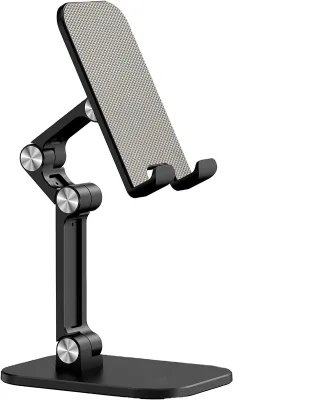 Cell Phone Stand, Adjustable Height for Phone Stand, Foldable Cell Phone Holder Compatible