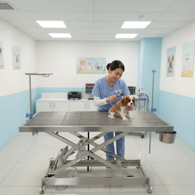 Electric Lift Pet Surgical Bed, Thickened and Reinforced, Easy to Clean, Universal for Cats and Dogs