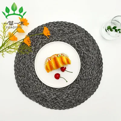 Manufacturer Direct Sales Three Strands Woven Ramie Cotton Placemat Insulation coaster Table Cotton Pot Bowl Table Dish Mat
