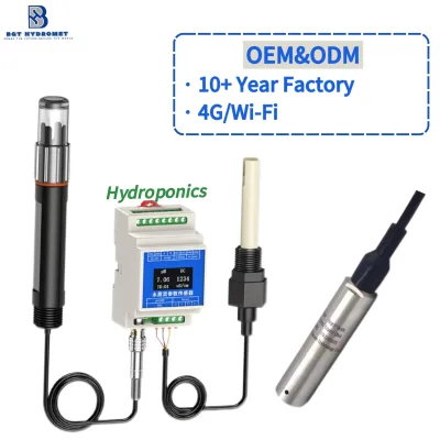 High Precision Remote Hydroponic Agriculture Monitoring System 4G WiFi Wireless pH EC Sensor and Water Level Measurement Kit