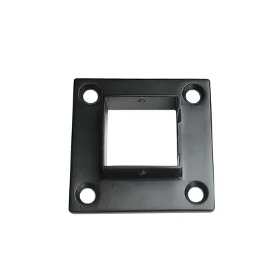 Modern Stainless Steel Base Plate for Apartment Balcony Handrail with Matte Black